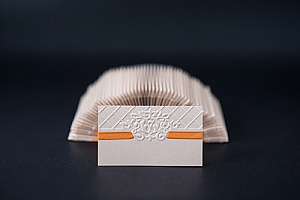 a greeting card that has received commercial embossing services