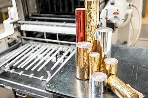 foil being used for commercial foil stamping services