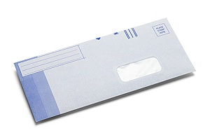 one of the custom business envelopes printed by a commercial printing company