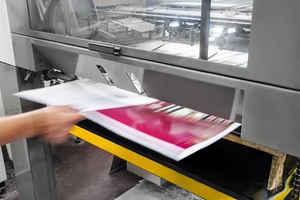 polygraphic process in a modern printing house